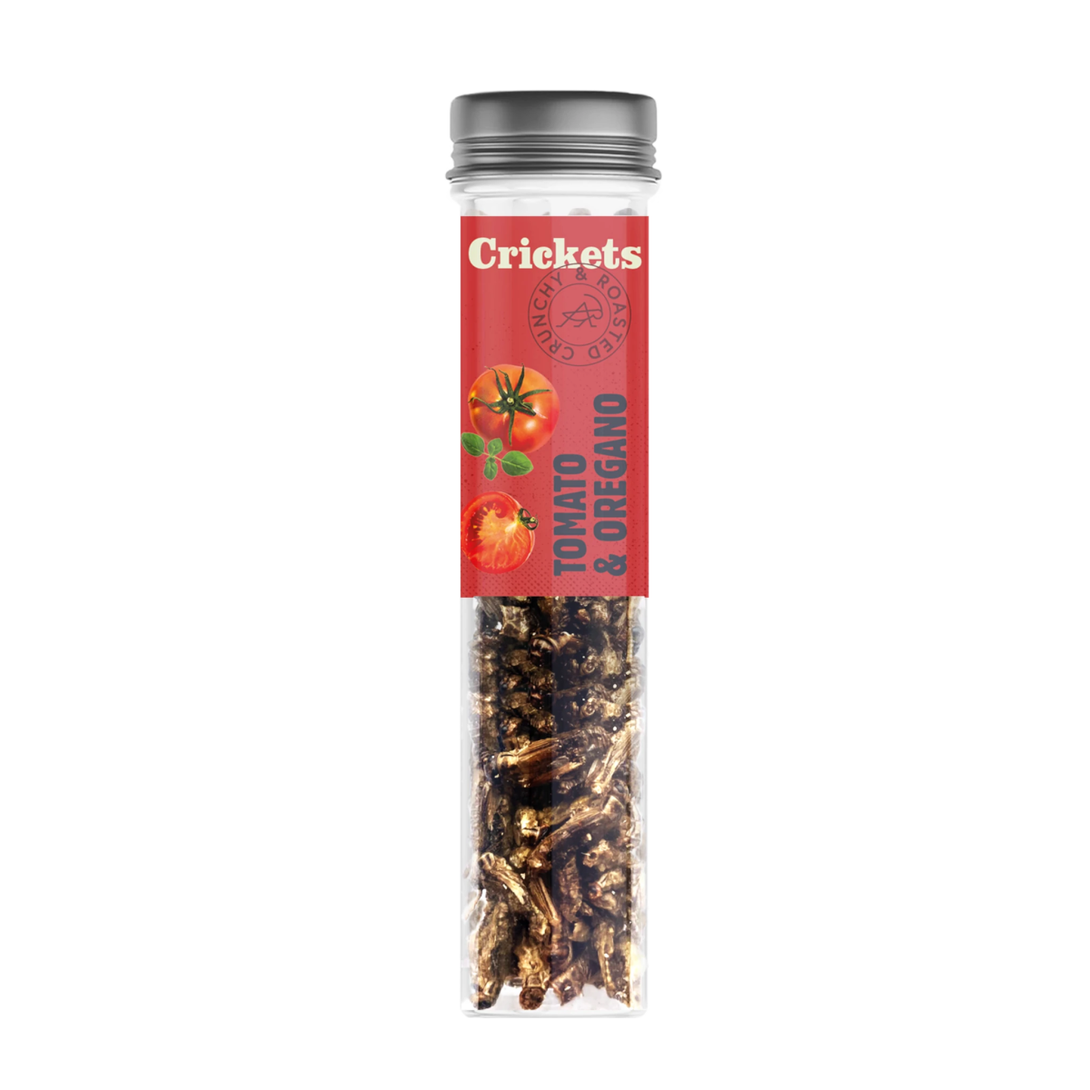 Crunchy Crickets – Tomate & Oregano in Röhrchen 🍅🌿 - LECKERinsekt