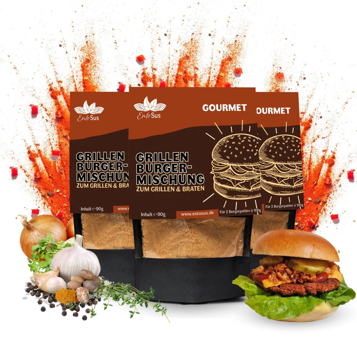 EntoSus Burgermischung Grillenburger - LECKERinsekt