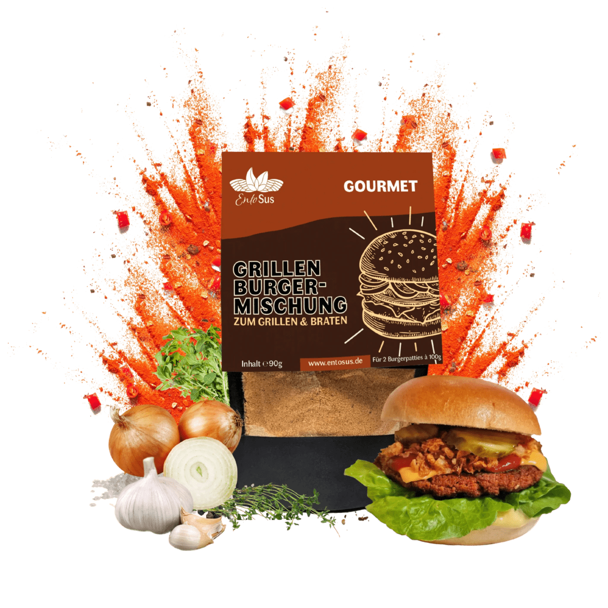 EntoSus Burgermischung Grillenburger - LECKERinsekt