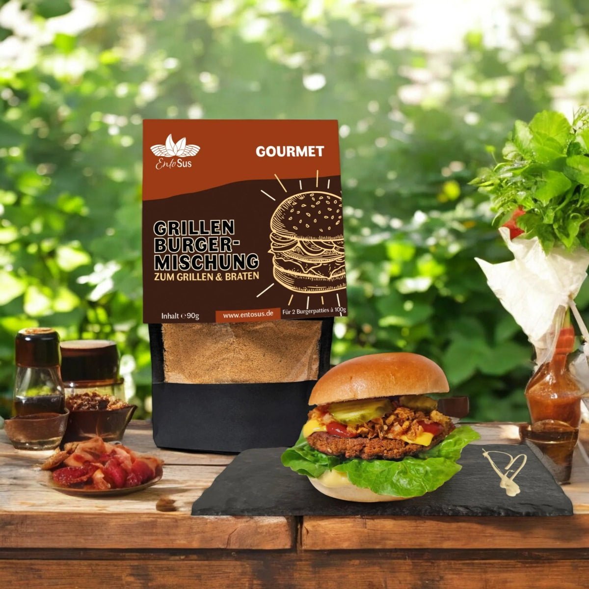 EntoSus Burgermischung Grillenburger - LECKERinsekt