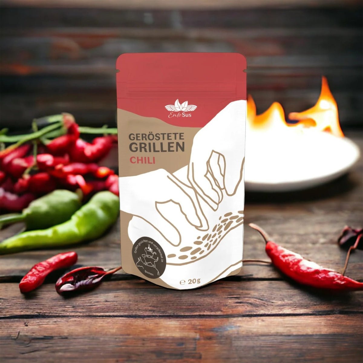 Grillen mit Chili Geschmack - LECKERinsekt