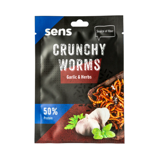 Crunchy Worms – Knoblauch & Kräuter 🧄🌿 - LECKERinsekt