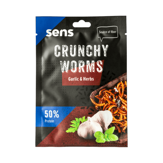 Crunchy Worms "Knoblauch & Kräuter" Geschmack - LECKERinsekt