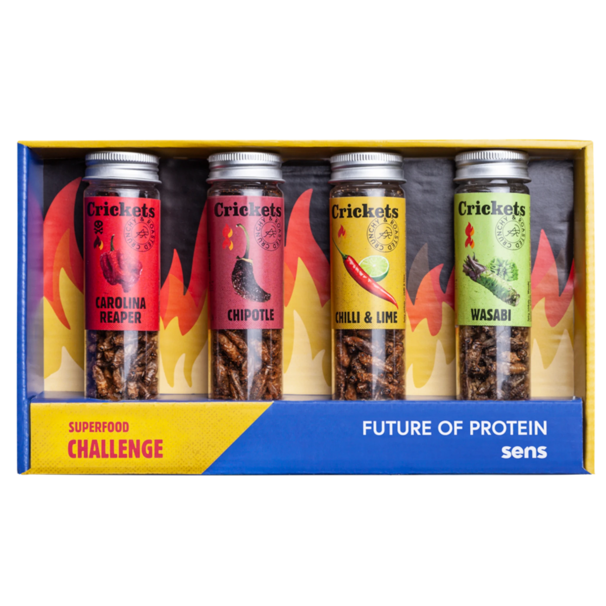 Extra Hot Crunchy Crickets – Geschenkset mit 4 Sorten 🌶🔥🦗🎁 - LECKERinsekt