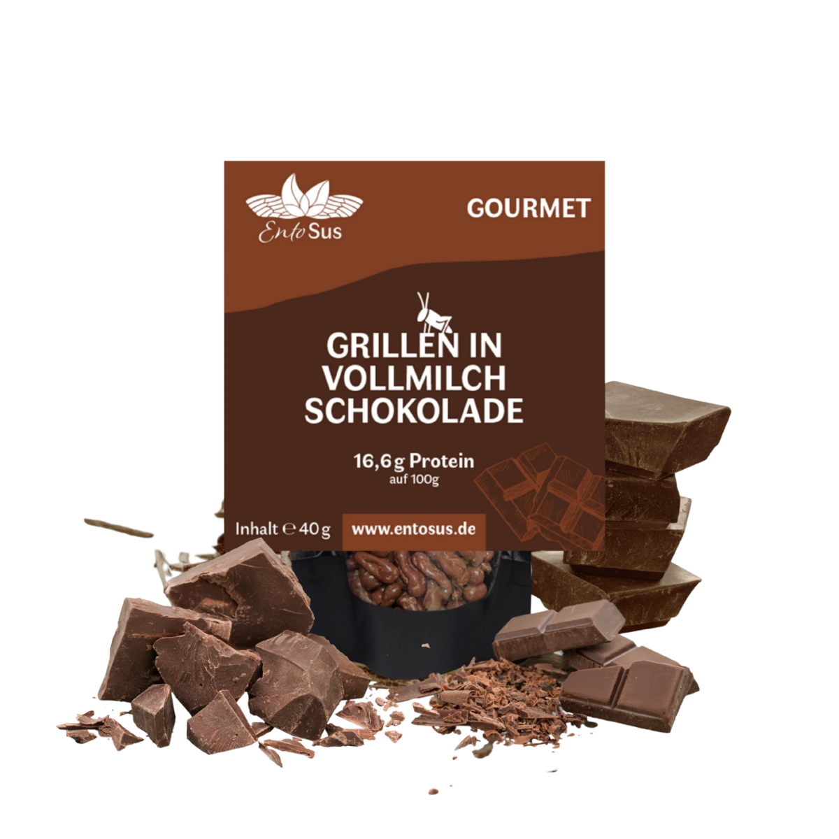Knusprige Grillen in Belgischer Vollmilch - Schokolade – Ein innovativer Genuss - LECKERinsekt