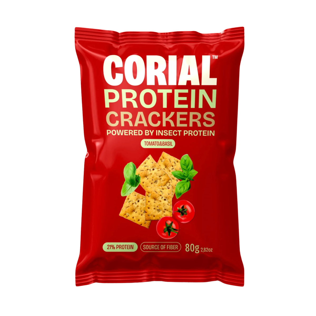 Tomaten - Basilikum - Cracker – Knuspriger Protein - Snack - LECKERinsekt