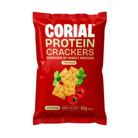 Tomaten - Basilikum - Cracker – Knuspriger Protein - Snack - LECKERinsekt